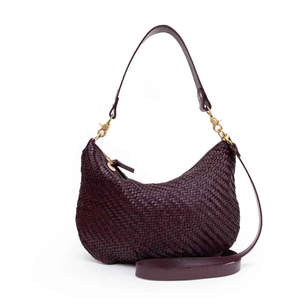 Like new Clare V Moyen Messenger
Color: Plum Woven Zig Zag